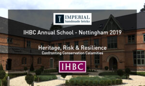 Imperial Bricks will be exhibiting at the IHBC Annual School on Friday 5th July 2019.