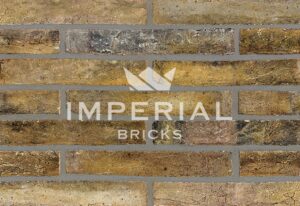 Weathered Original London Stock Linear bricks shown in a wall. The bricks have yellow weathered shade variations.