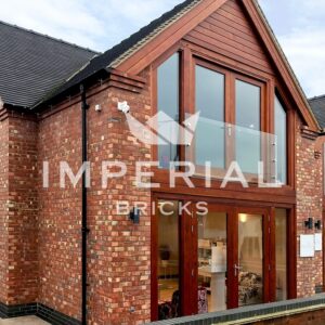 Large commercial new build property, built using Pre War Common pressed bricks.